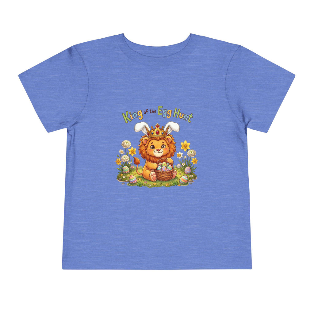 Lion with Bunny Ears King of the Egg Hunt Toddler Tee | Easter Spring