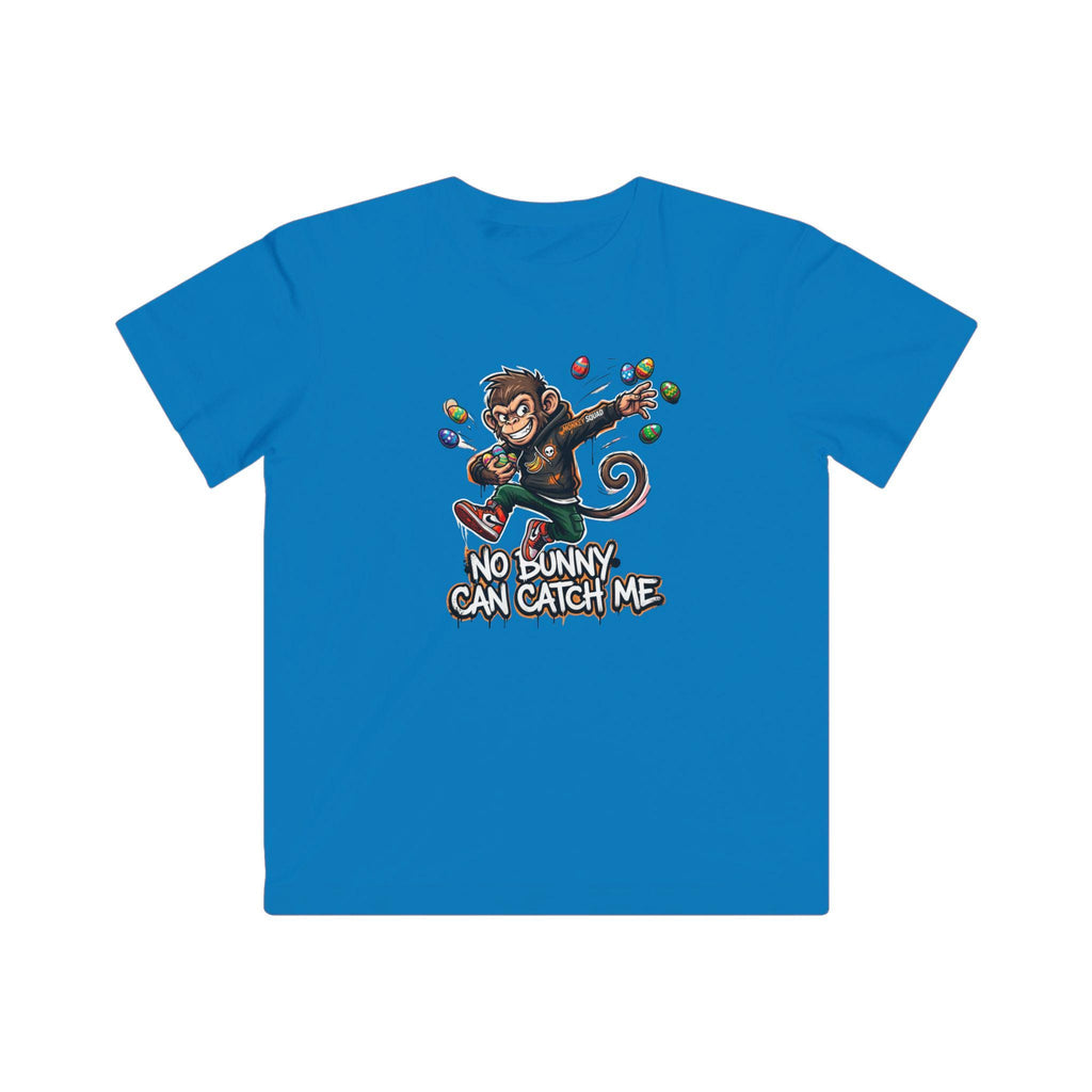 No Bunny Can Catch Me Kids Tee | Monkey Easter Eggs Dabbing