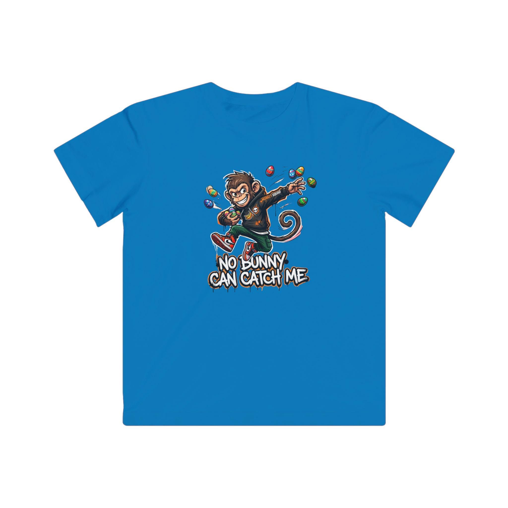 No Bunny Can Catch Me Kids Tee | Monkey Easter Eggs Dabbing