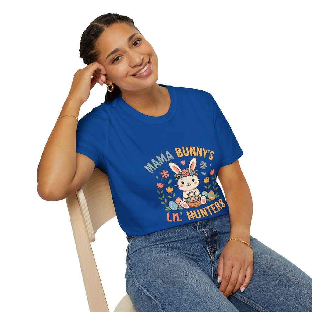 Mama Bunny's Lil' Hunters T-Shirt | Easter Bunny, Floral Egg Hunt Design