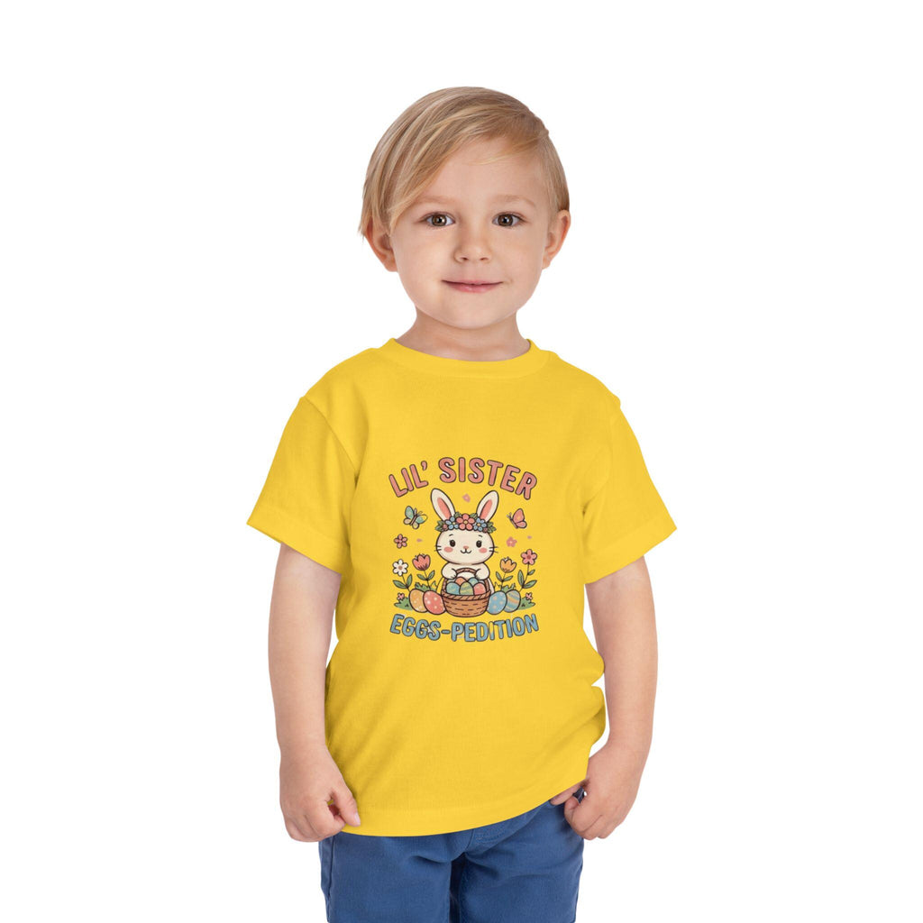 Lil' Sister Bunny Easter Eggs Tee | Toddler Shirt