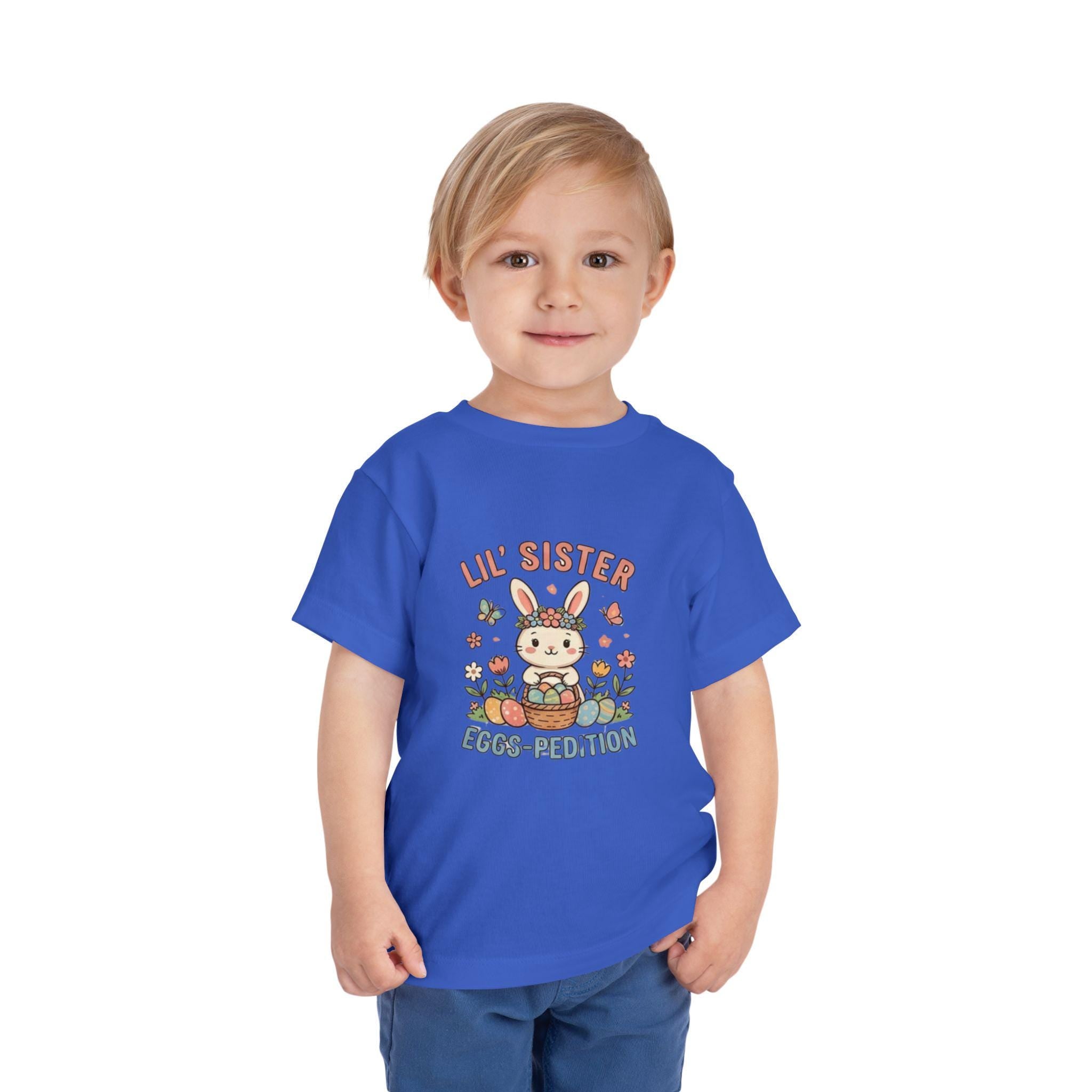 Lil' Sister Bunny Easter Eggs Tee | Toddler Shirt