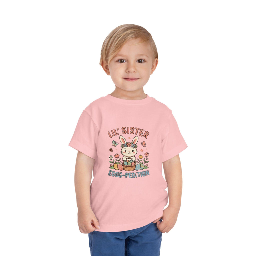 Lil' Sister Bunny Easter Eggs Tee | Toddler Shirt