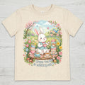 SpringTime In Wonderland l Floral Bunny Kids Graphic Spring T-shirt