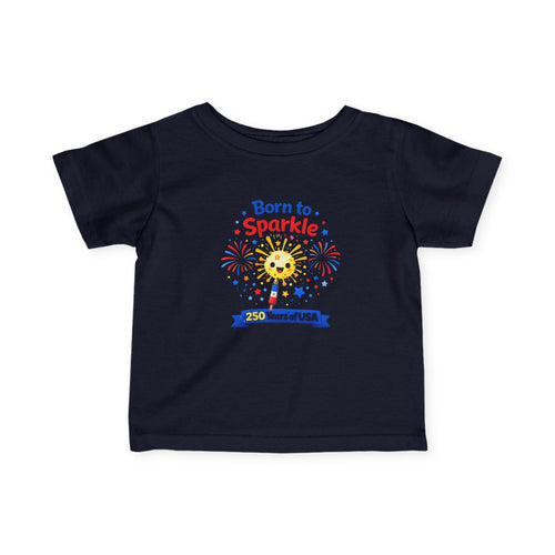 Born to Sparkle Tee | 250 Years of USA fireworks kids t-shirt