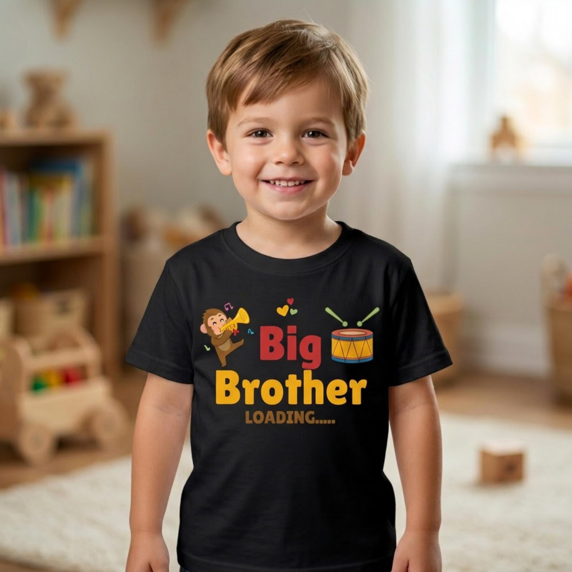 Big Brother Loading Pregnancy Announcement Musical Boy T-shirt