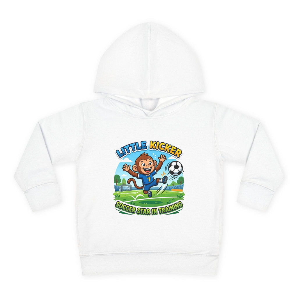 Little Kicker Monkey Soccer Hoodie | Toddler Unisex Pullover