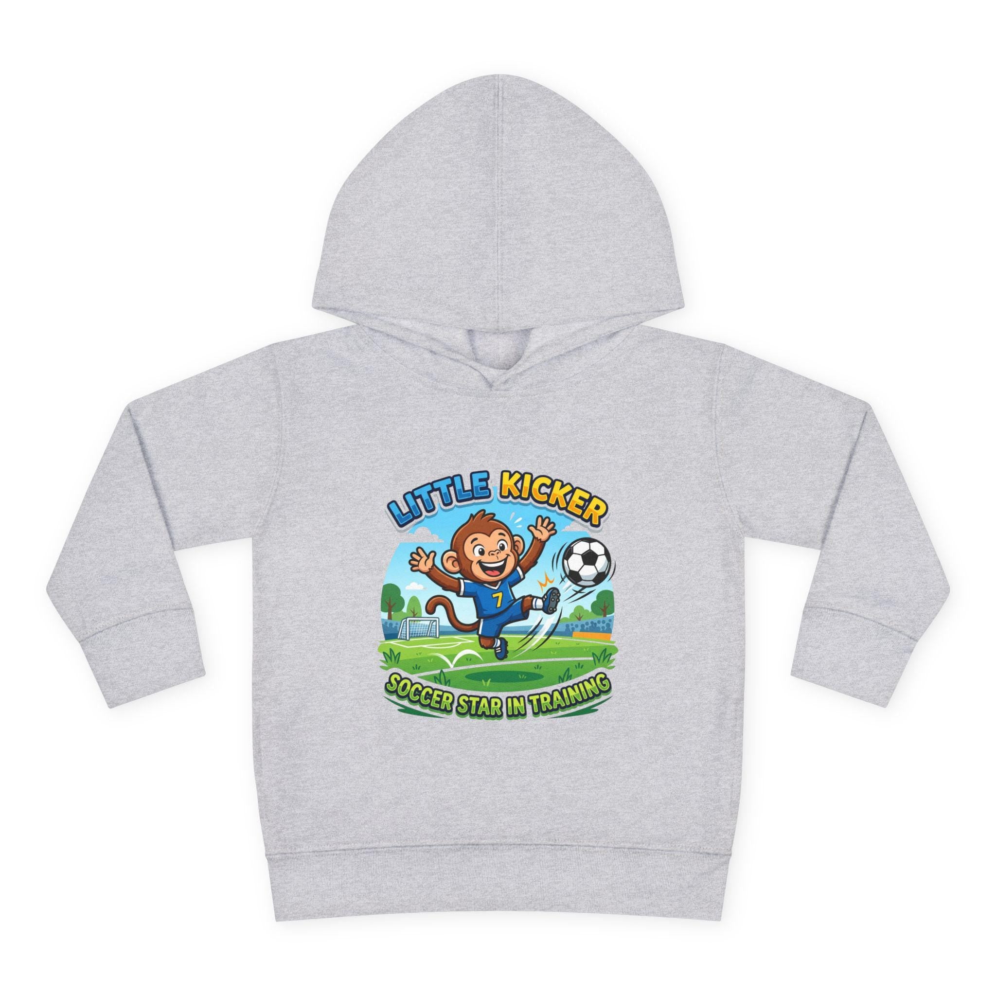 Little Kicker Monkey Soccer Hoodie | Toddler Unisex Pullover