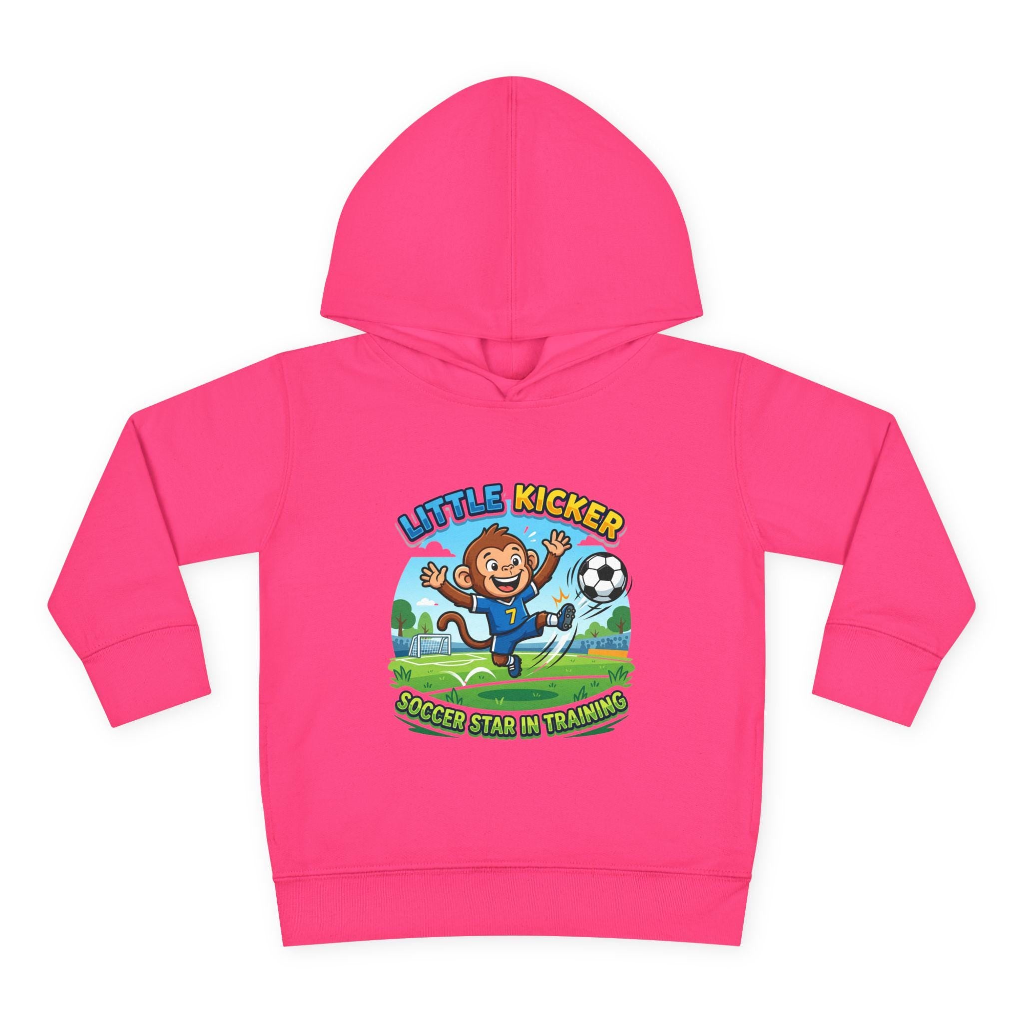Little Kicker Monkey Soccer Hoodie | Toddler Unisex Pullover