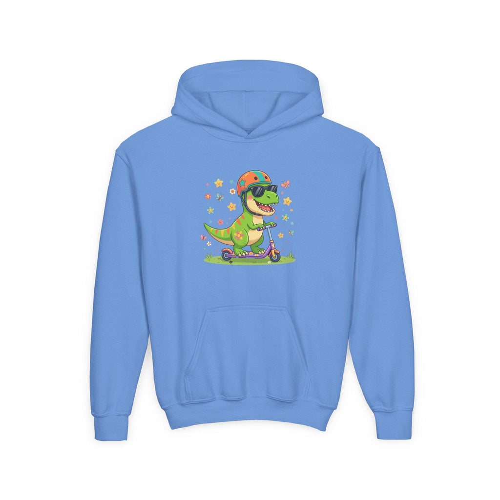 Skateboard T-Rex Hoodie | Kids Dino Scooter Sweatshirt