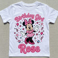 Custom Disney Minnie Mouse Birthday Girl T-Shirt