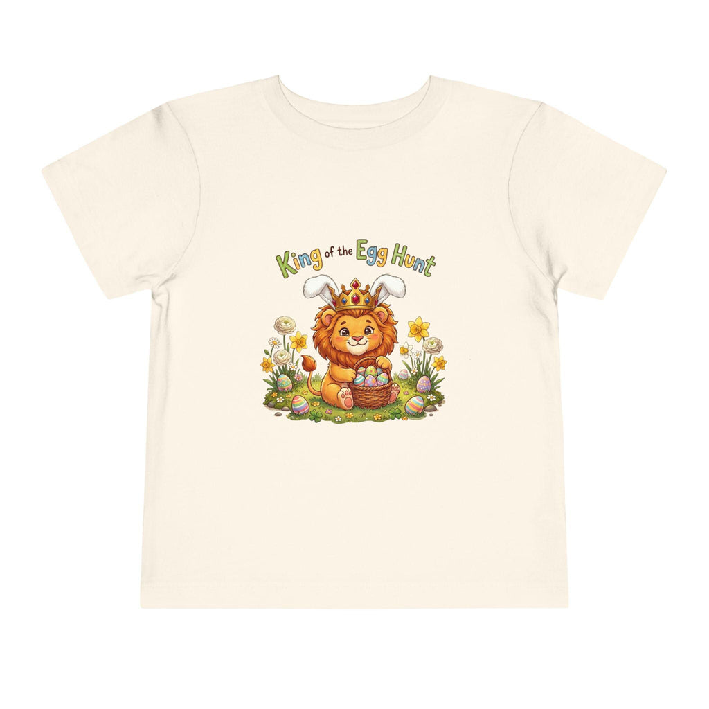 Lion with Bunny Ears King of the Egg Hunt Toddler Tee | Easter Spring