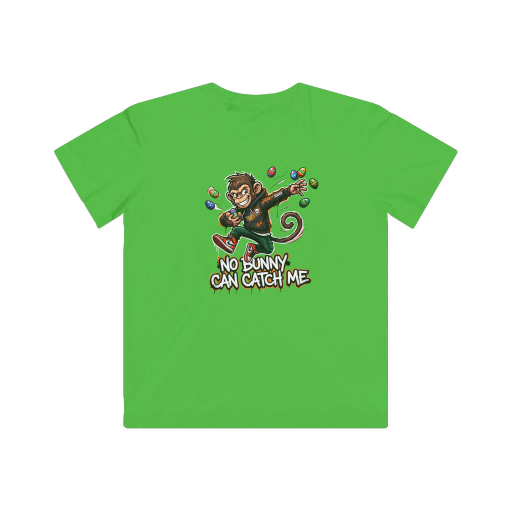 No Bunny Can Catch Me Kids Tee | Monkey Easter Eggs Dabbing