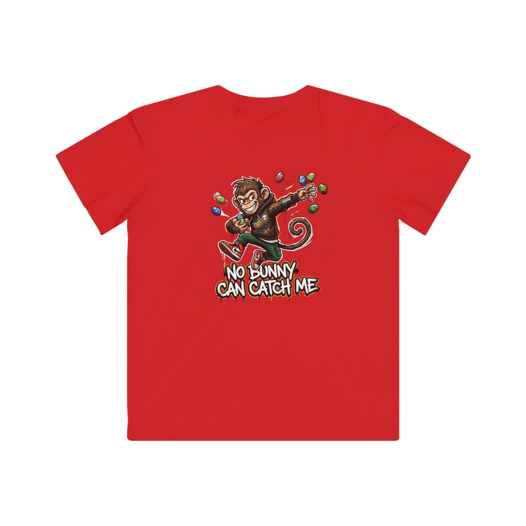 No Bunny Can Catch Me Kids Tee | Monkey Easter Eggs Dabbing