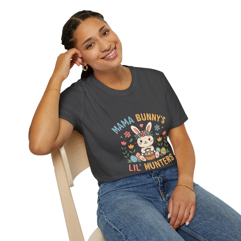 Mama Bunny's Lil' Hunters T-Shirt | Easter Bunny, Floral Egg Hunt Design