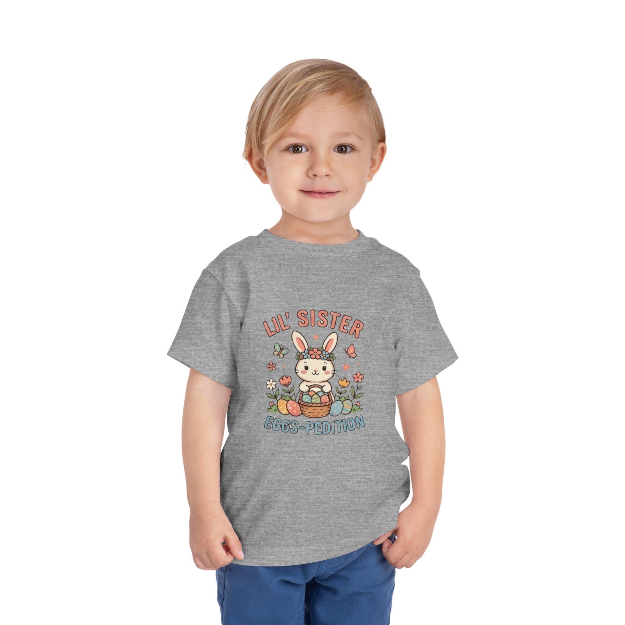Lil' Sister Bunny Easter Eggs Tee | Toddler Shirt