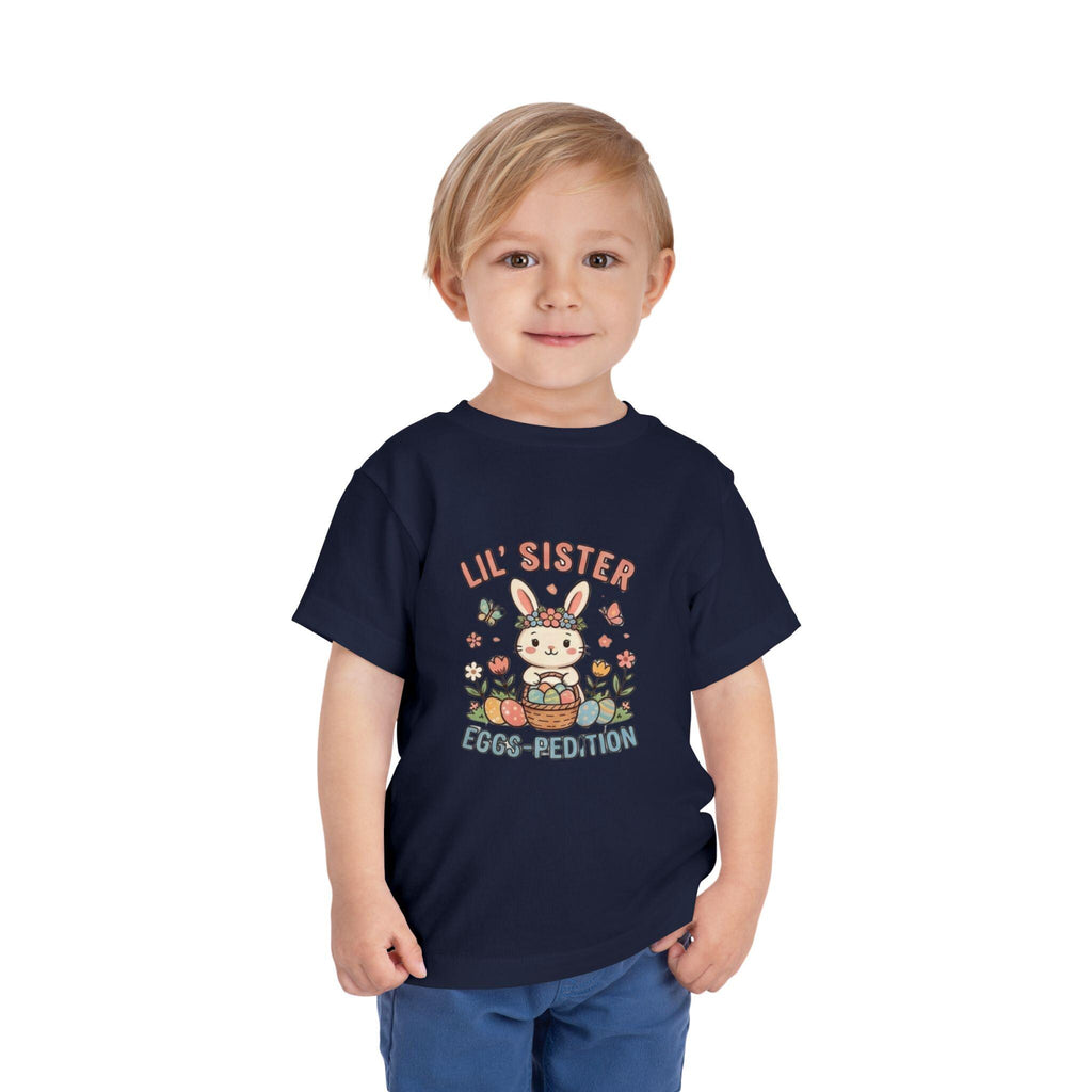 Lil' Sister Bunny Easter Eggs Tee | Toddler Shirt
