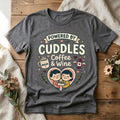 Powered By Cuddles, Coffee & Wine Women Mother's Day Mom T-shirt