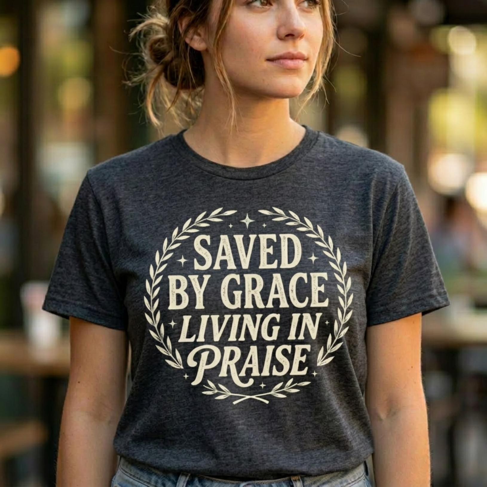 Saved by Grace Living In Praise Classic Unisex T-shirt
