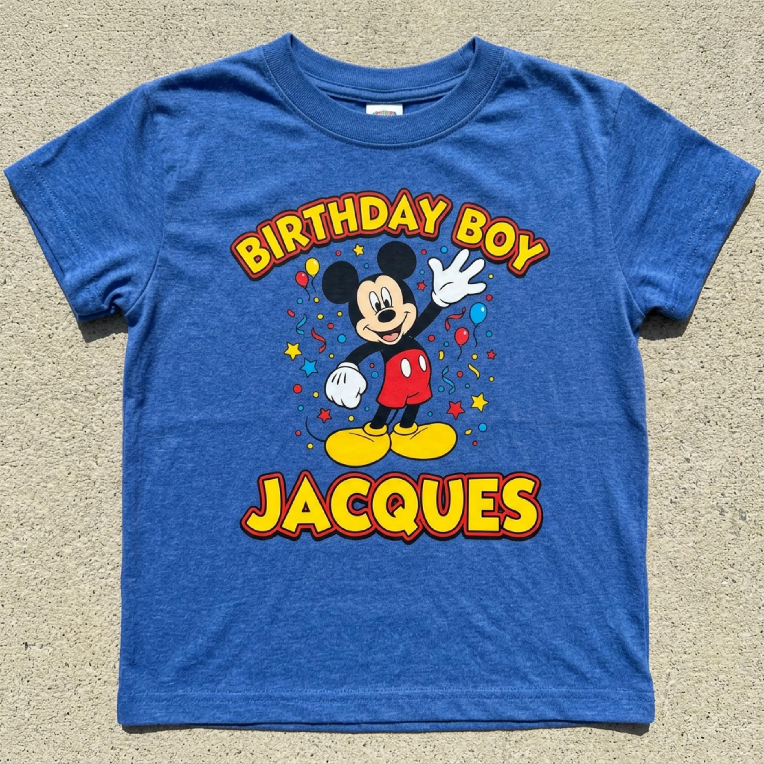 Personalized custom Disney Mickey Mouse Birthday Boy T-shirt