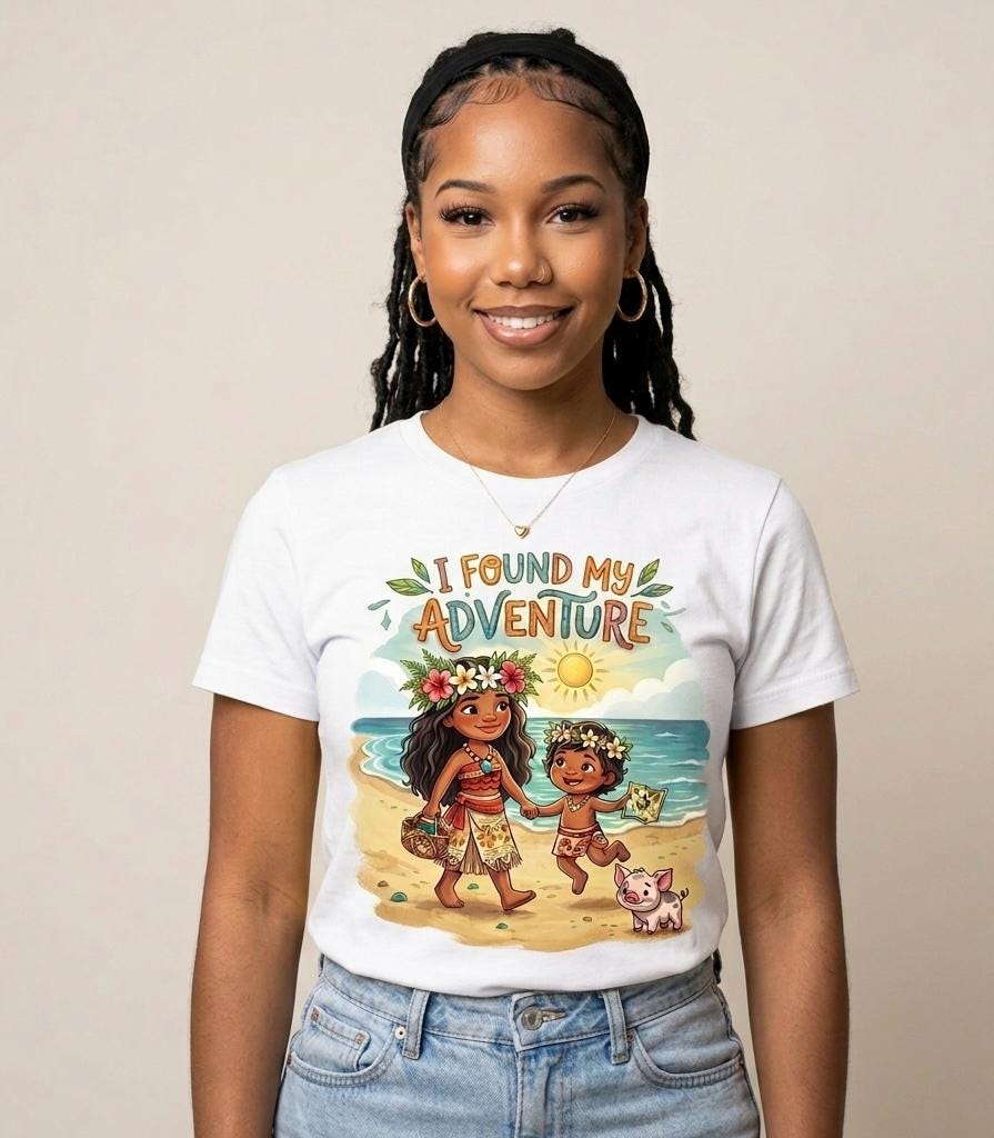 Mommy&Me Big Sister/Little sister "I Found My Adventure"Matching Woman Youth Shirt