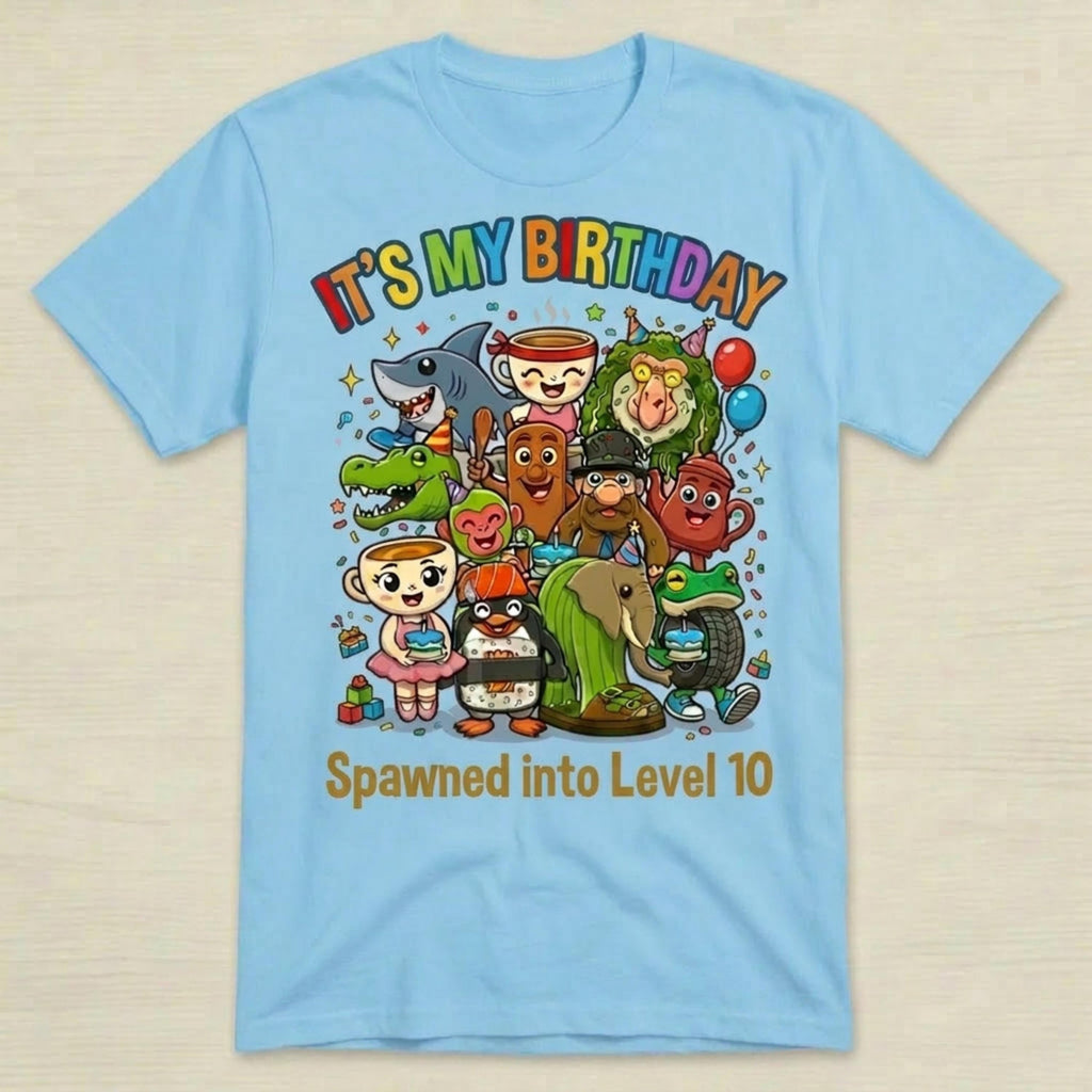 Custom Brain rot Birthday Unisex T-Shirt, Personalized game tee