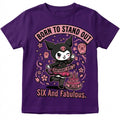 Custom Kuromi Anime "Born To Stand Out' Birthday Personalized Girl T-Shirt