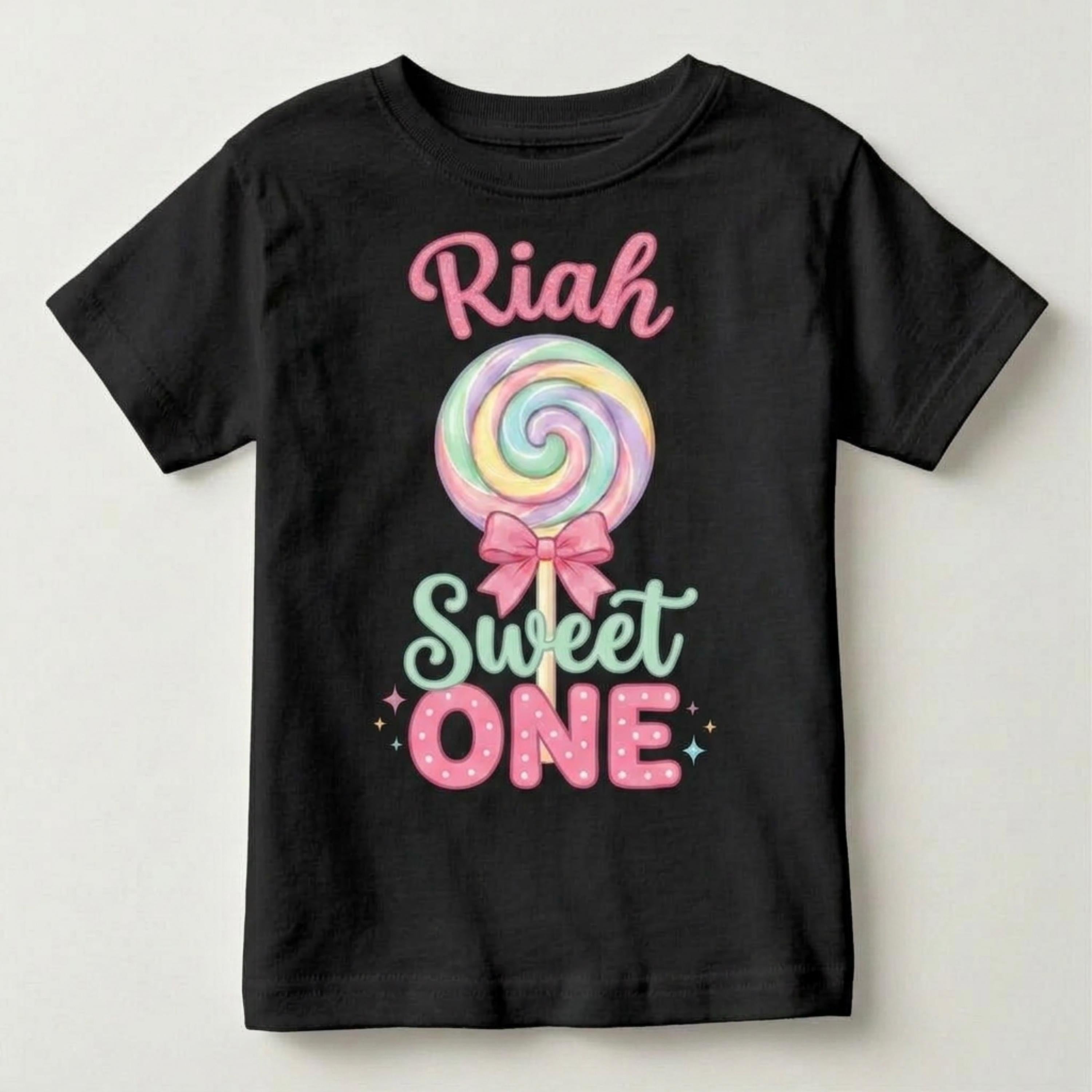Custom Sweet ONE 1st Birthday Infant Ruffled Sleeves Onesie, TWO Sweet Personalized Name and Age Tee