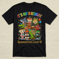Custom Brain rot Birthday Unisex T-Shirt, Personalized game tee