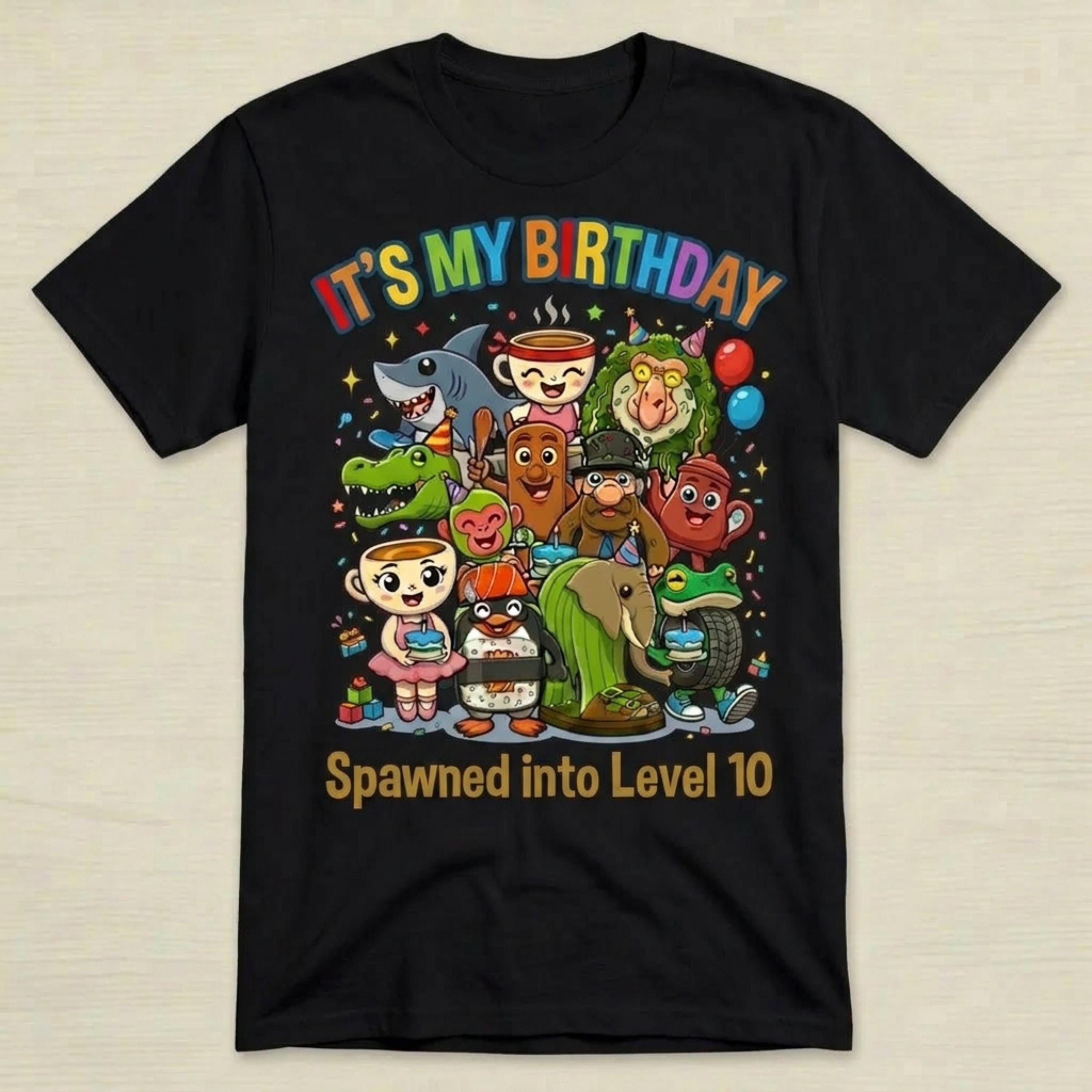 Custom Brain rot Birthday Unisex T-Shirt, Personalized game tee