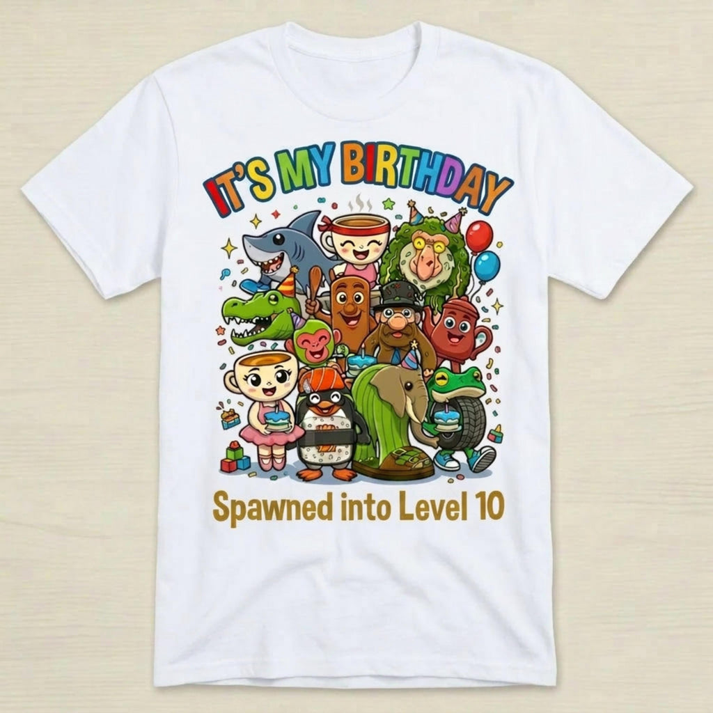 Custom Brain rot Birthday Unisex T-Shirt, Personalized game tee