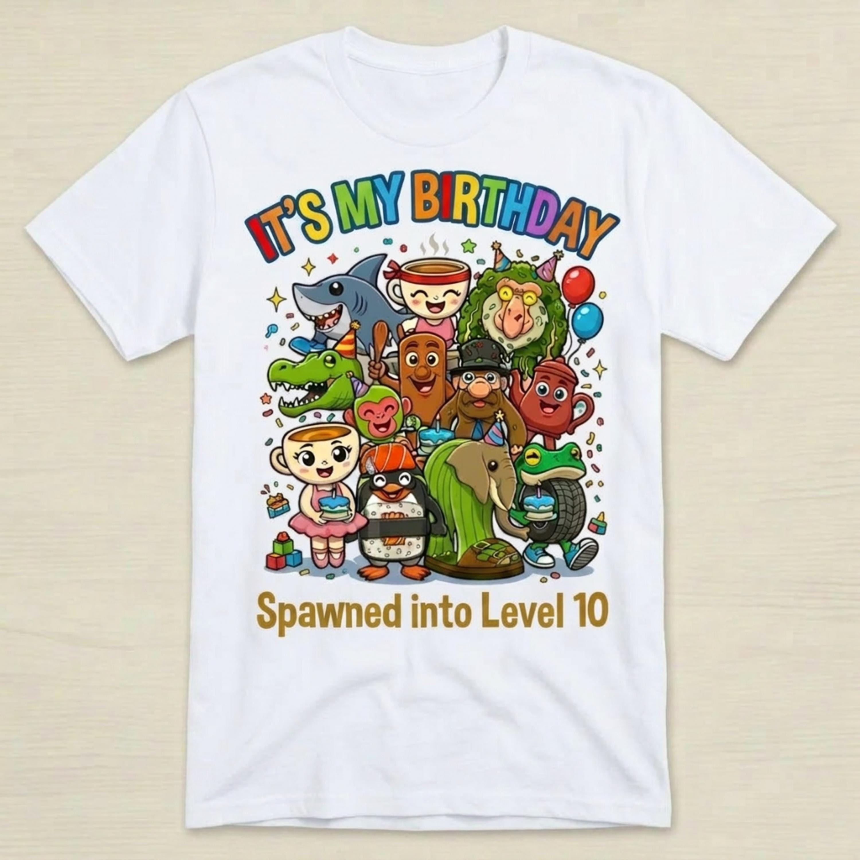 Custom Brain rot Birthday Unisex T-Shirt, Personalized game tee