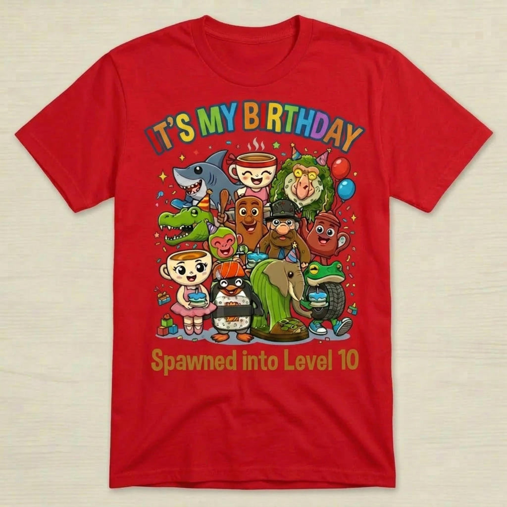 Custom Brain rot Birthday Unisex T-Shirt, Personalized game tee