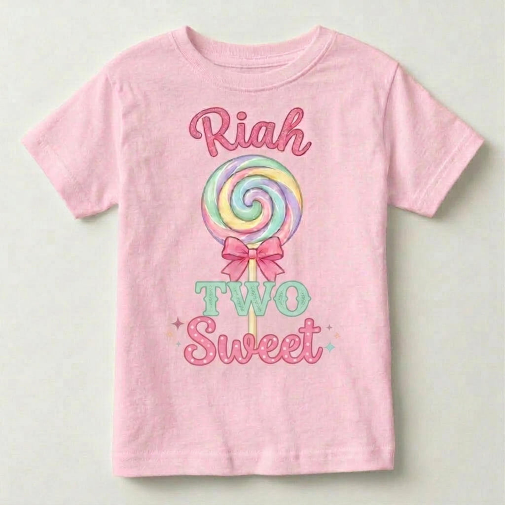 Custom Sweet ONE 1st Birthday Infant Ruffled Sleeves Onesie, TWO Sweet Personalized Name and Age Tee