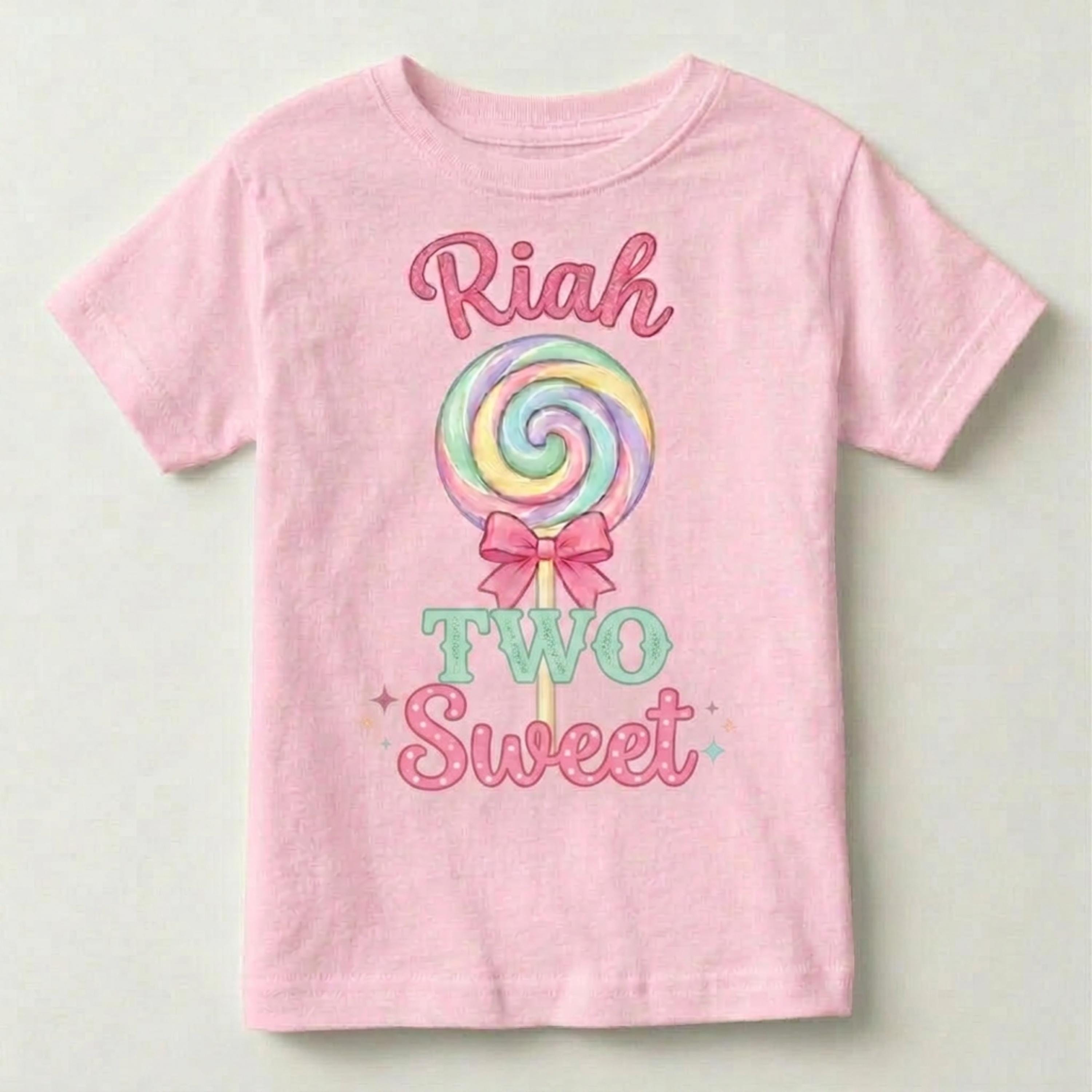 Custom Sweet ONE 1st Birthday Infant Ruffled Sleeves Onesie, TWO Sweet Personalized Name and Age Tee