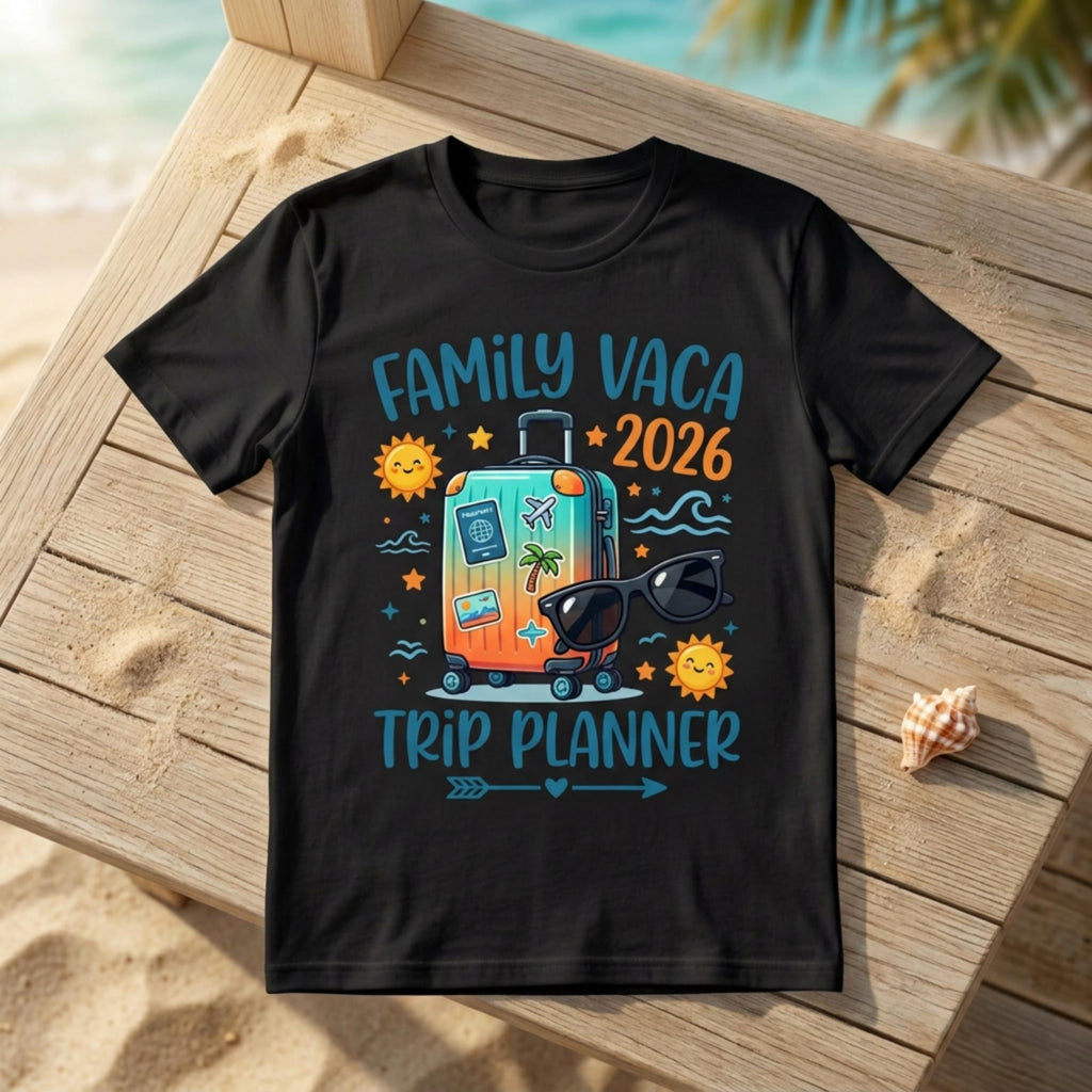 Family Vacation 2026 Trip Planner Unisex T-Shirt, Mom matching Tee, Travel Gift, Summer, Holidays matching outfit
