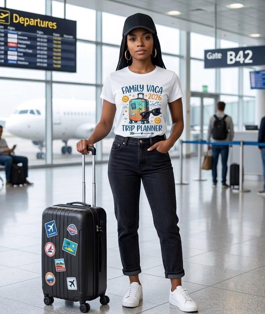 Family Vacation 2026 Trip Planner Unisex T-Shirt, Mom matching Tee, Travel Gift, Summer, Holidays matching outfit