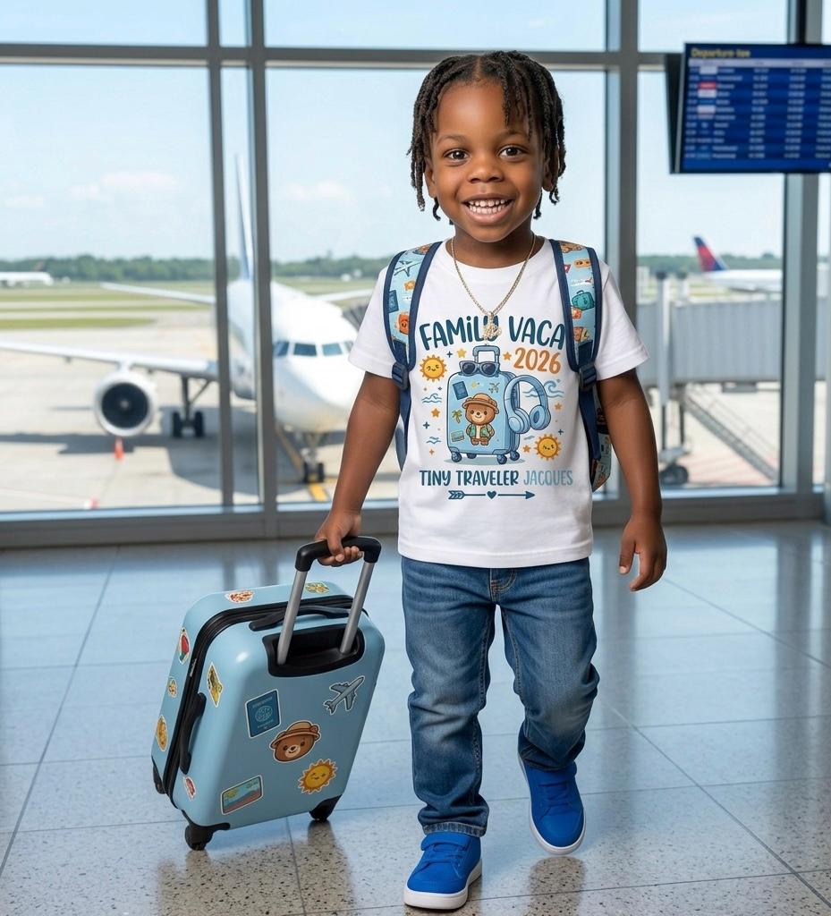 Custom Family Vaca matching T-Shirt for Toddlers and Youth, Holidays and matching crew tee