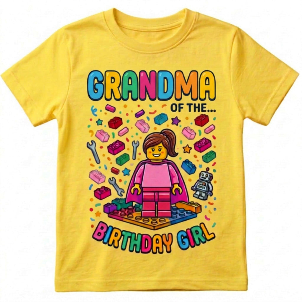 Custom Blocks Builder, Mother, Father, Auntie, and Uncle of the Birthday Unisex T-shirt, Personalized matching family Tee