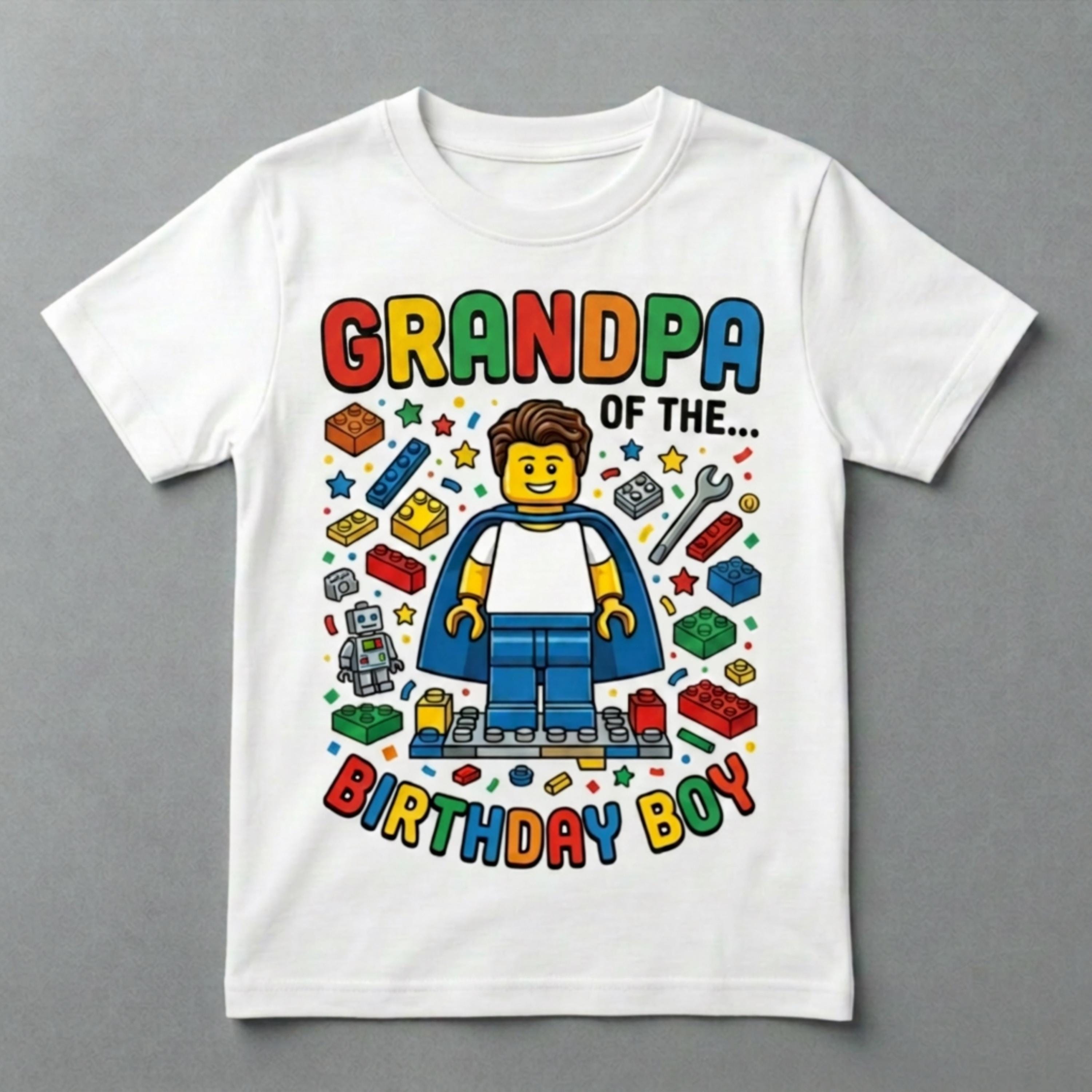 Custom Blocks Builder, Mother, Father, Auntie, and Uncle of the Birthday Unisex T-shirt, Personalized matching family Tee