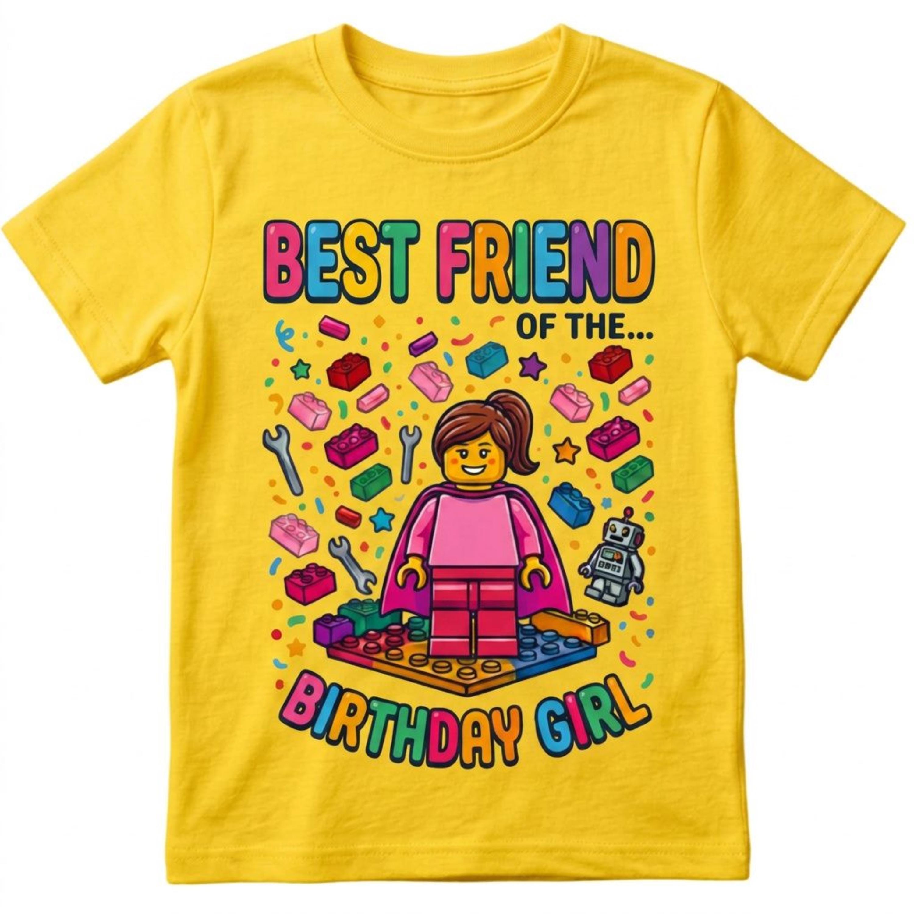 Custom Blocks Builder, Sister, Brother, and cousin of the Birthday Boy or Girl T-shirt, Personalized matching family Tee