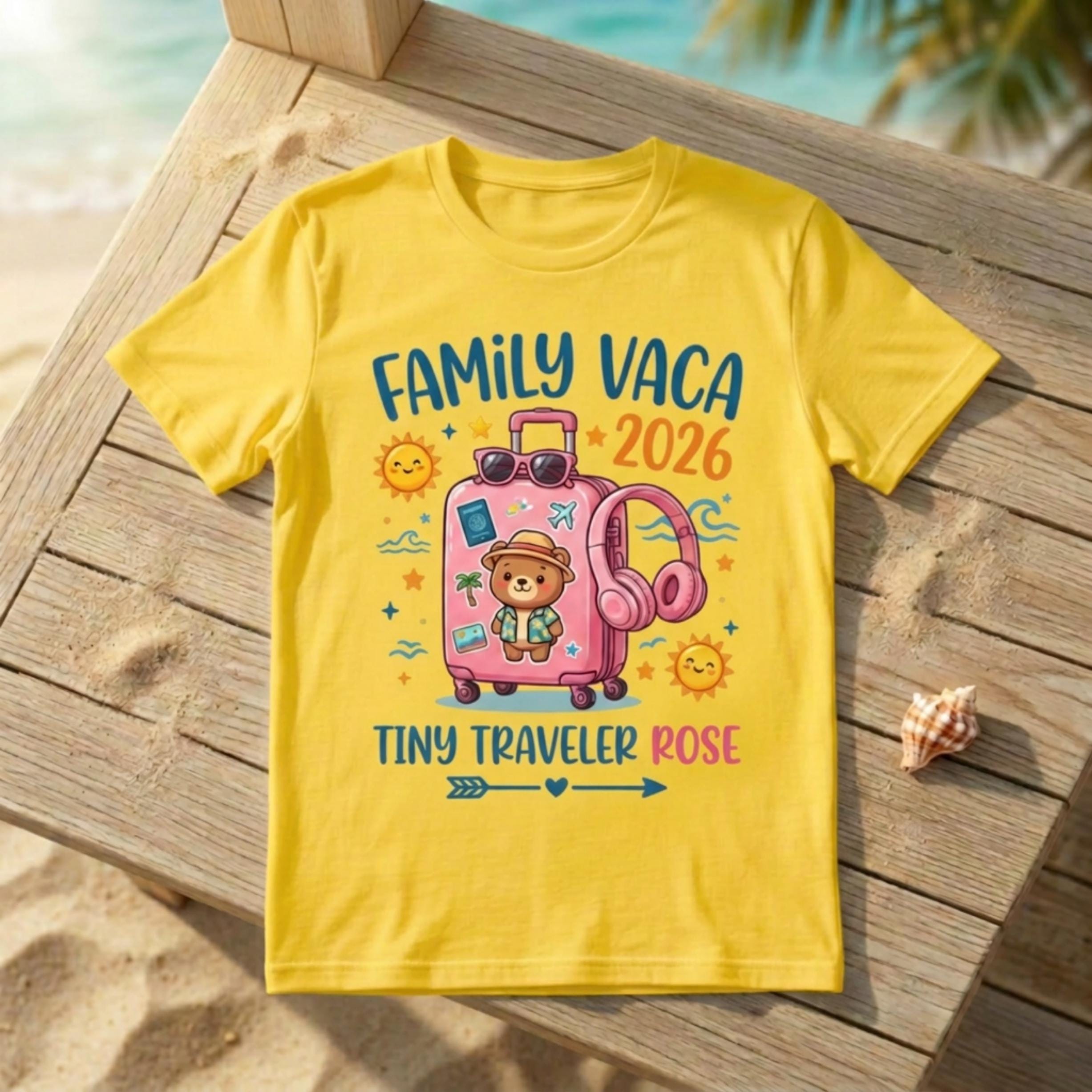 Custom Family Vaca matching T-Shirt for Toddlers and Youth, Holidays and matching crew tee