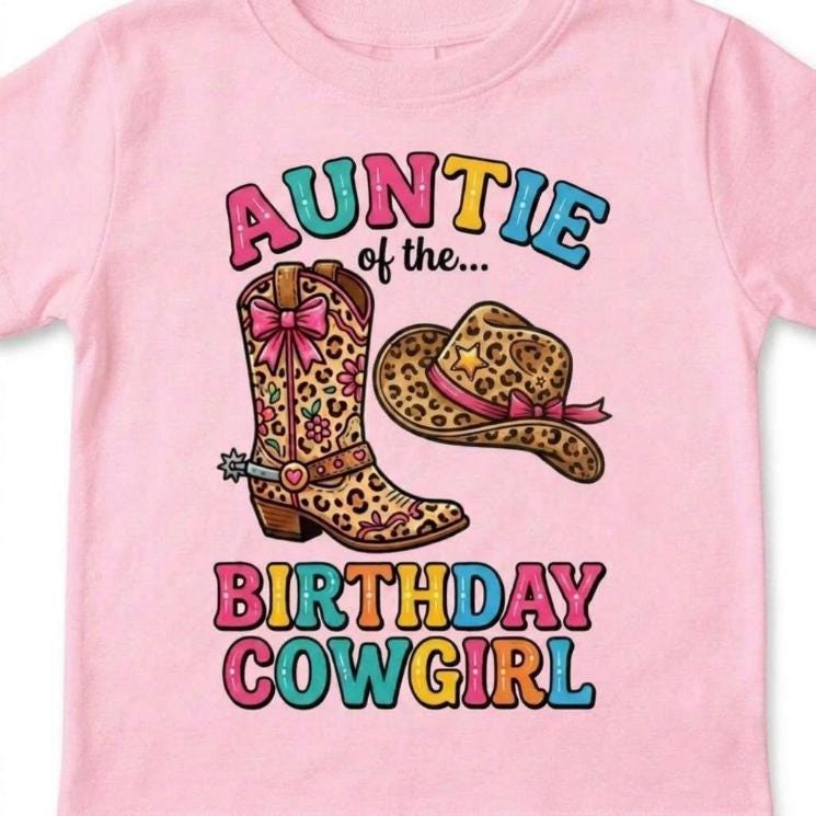 Mother, Father, of the Birthday CowGirl Unisex t-shirt, Rodeo theme matching Tee