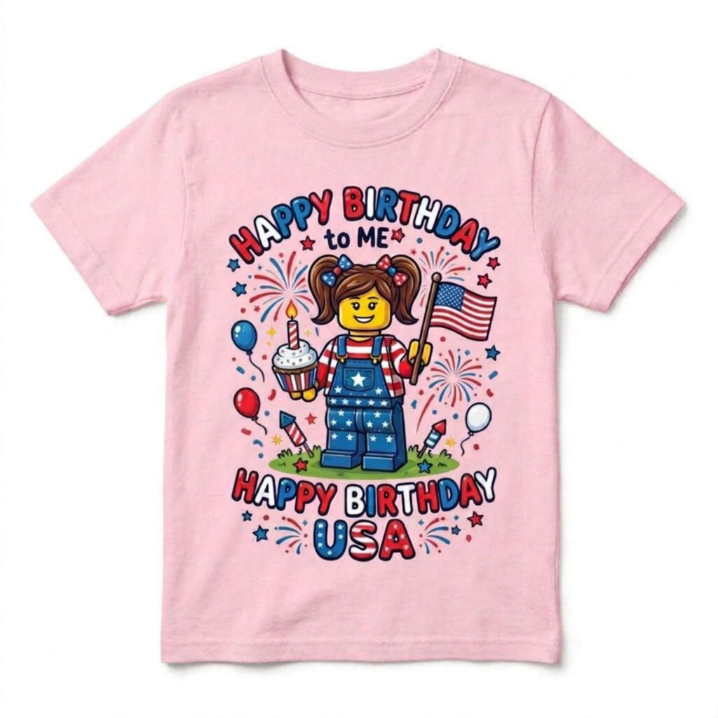 Happy Birthday to me, Happy 250th Birthday USA 4th of July Blocks builder Birthday t-shirt
