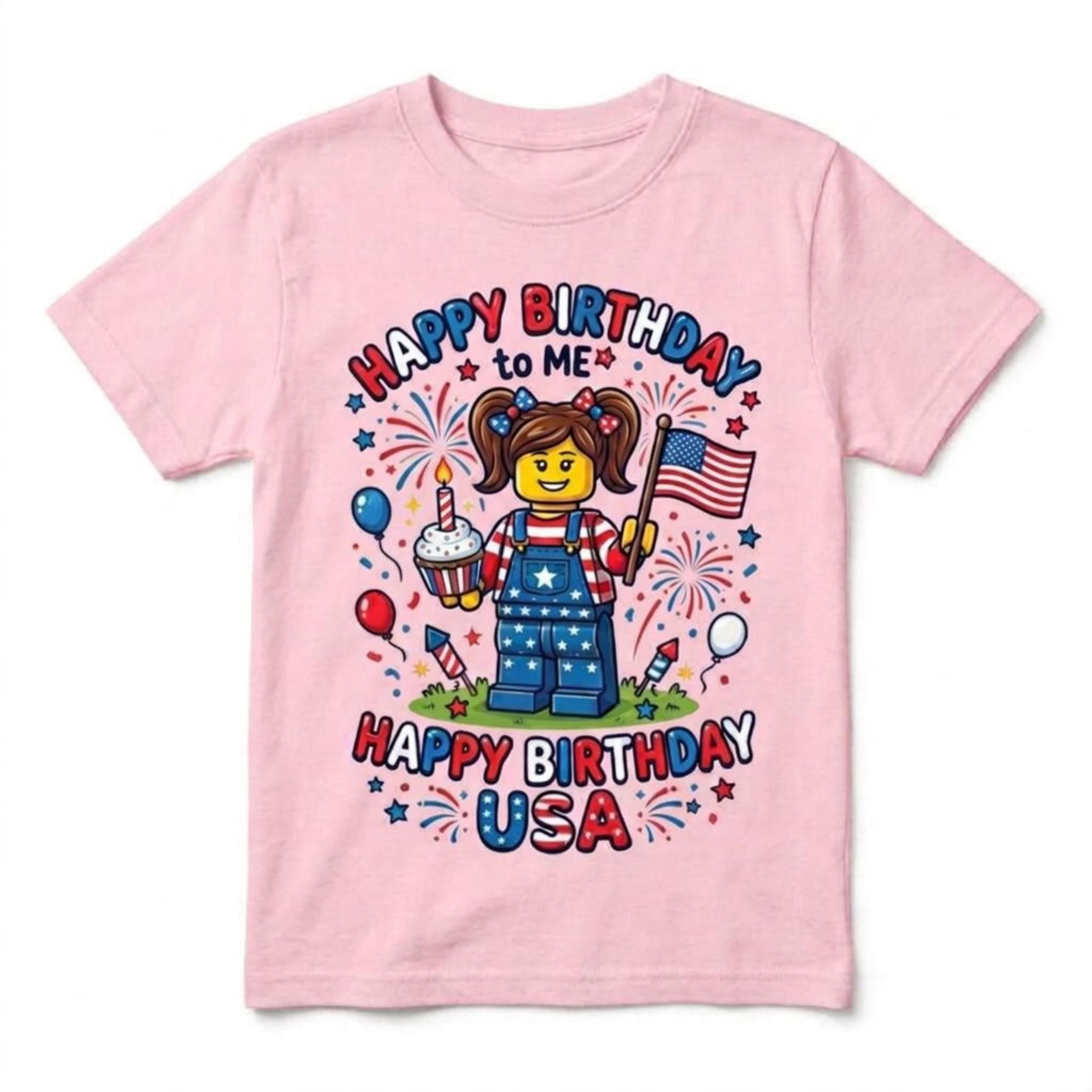 Happy Birthday to me, Happy 250th Birthday USA 4th of July Blocks builder Birthday t-shirt