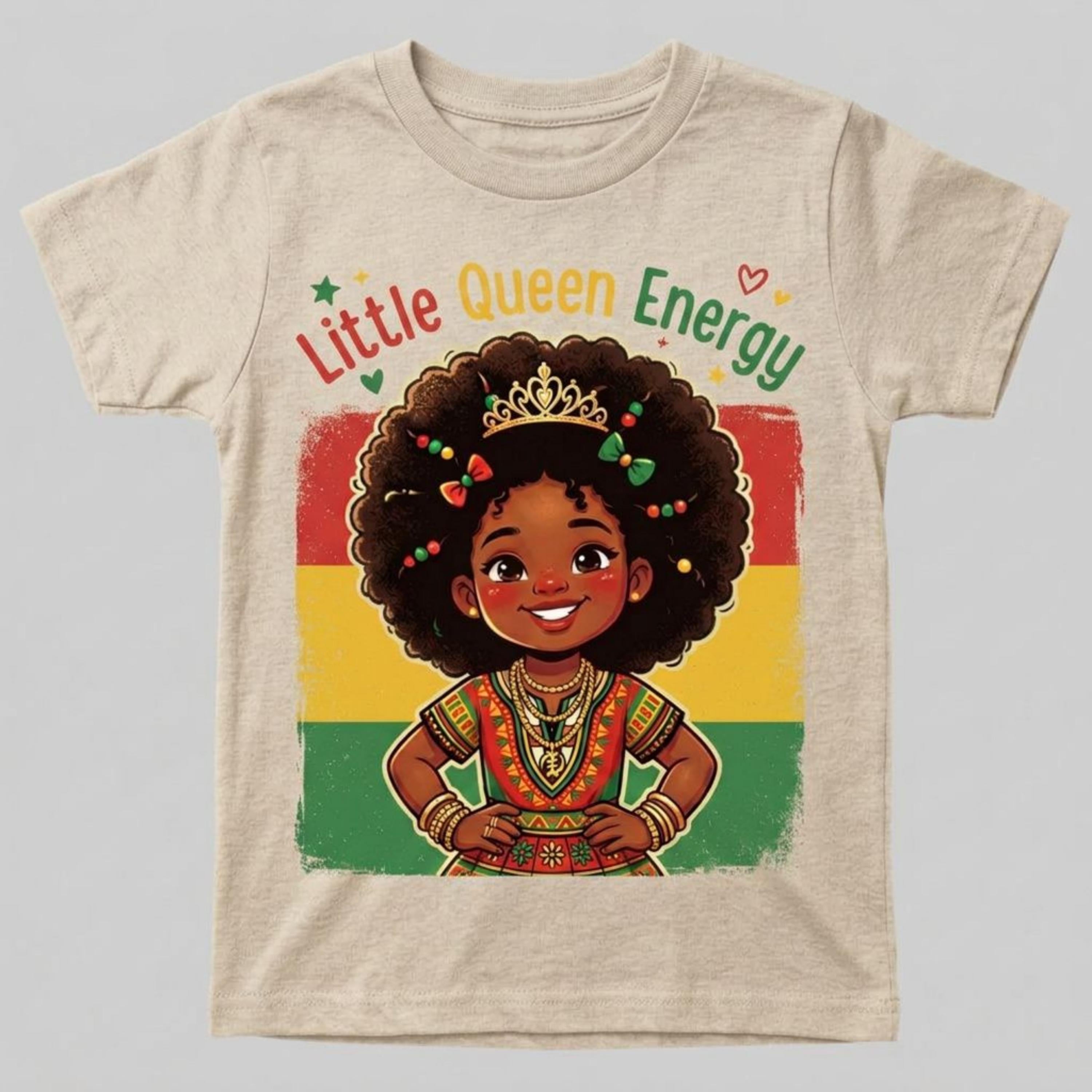 Little Queen King Energy Juneteenth Kids Afro Shirt, Black History month Culture Juneteenth