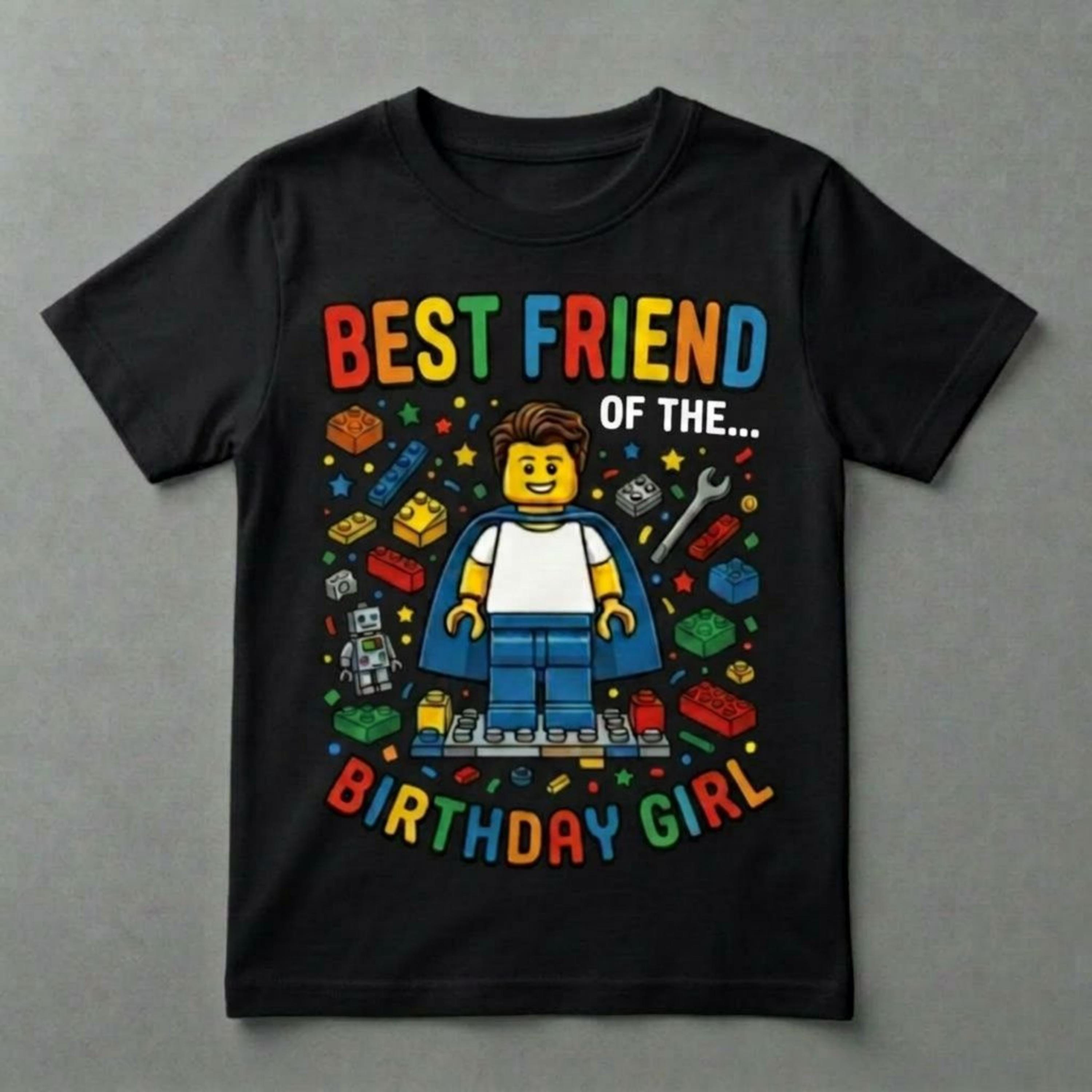 Custom Blocks Builder, Sister, Brother, and cousin of the Birthday Boy or Girl T-shirt, Personalized matching family Tee