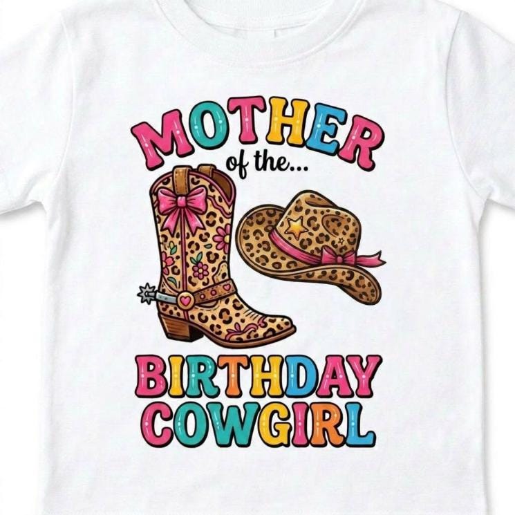 Mother, Father, of the Birthday CowGirl Unisex t-shirt, Rodeo theme matching Tee