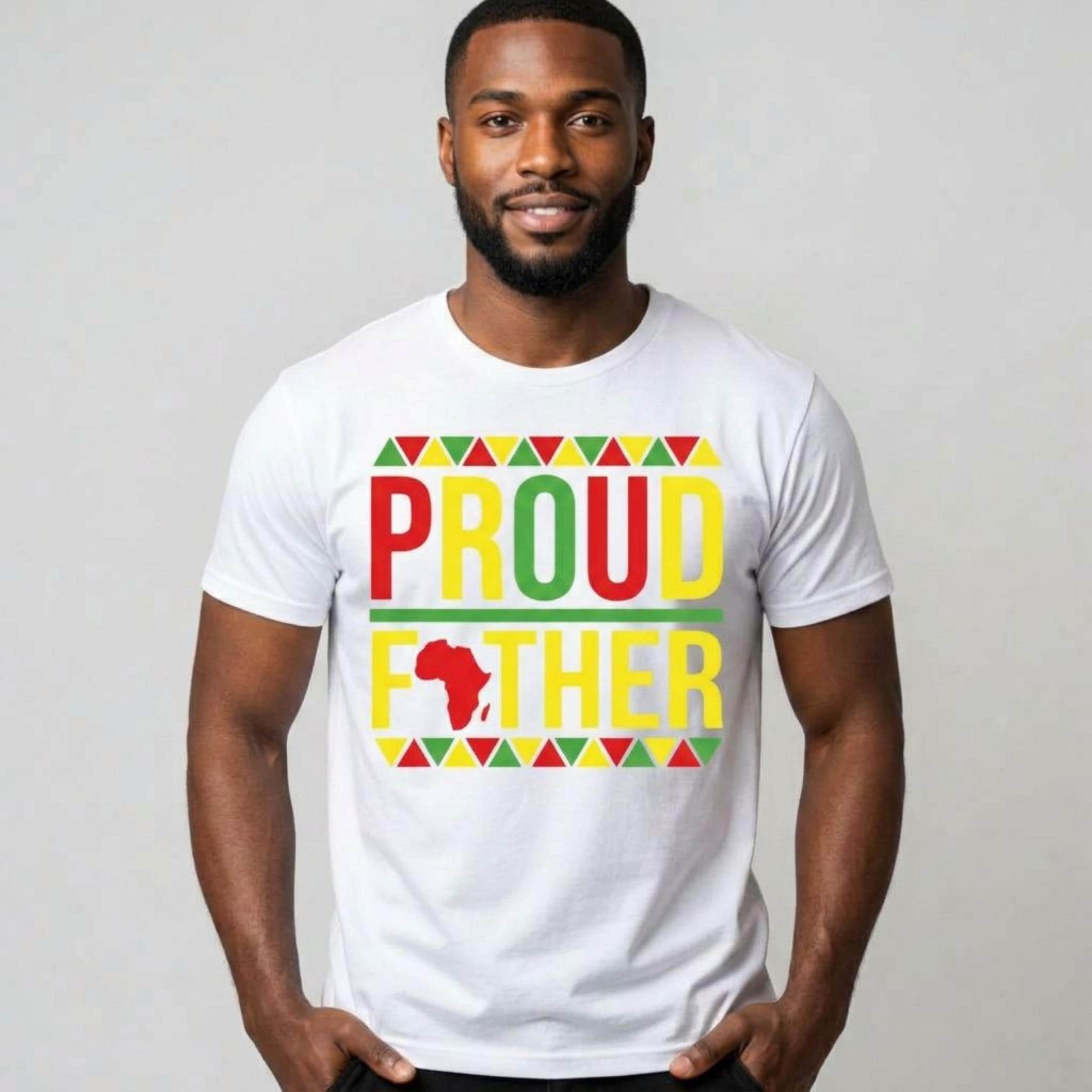 Proud Father Juneteenth men's t-shirt, Black History African American Tee