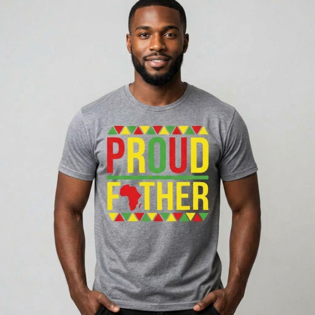 Proud Father Juneteenth men's t-shirt, Black History African American Tee